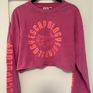 Urban outfitters graphic long sleeve crop